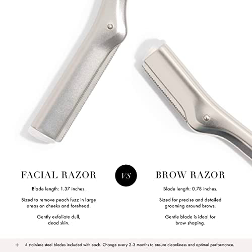 Durable Tweezerman stainless steel razor is easy to clean.