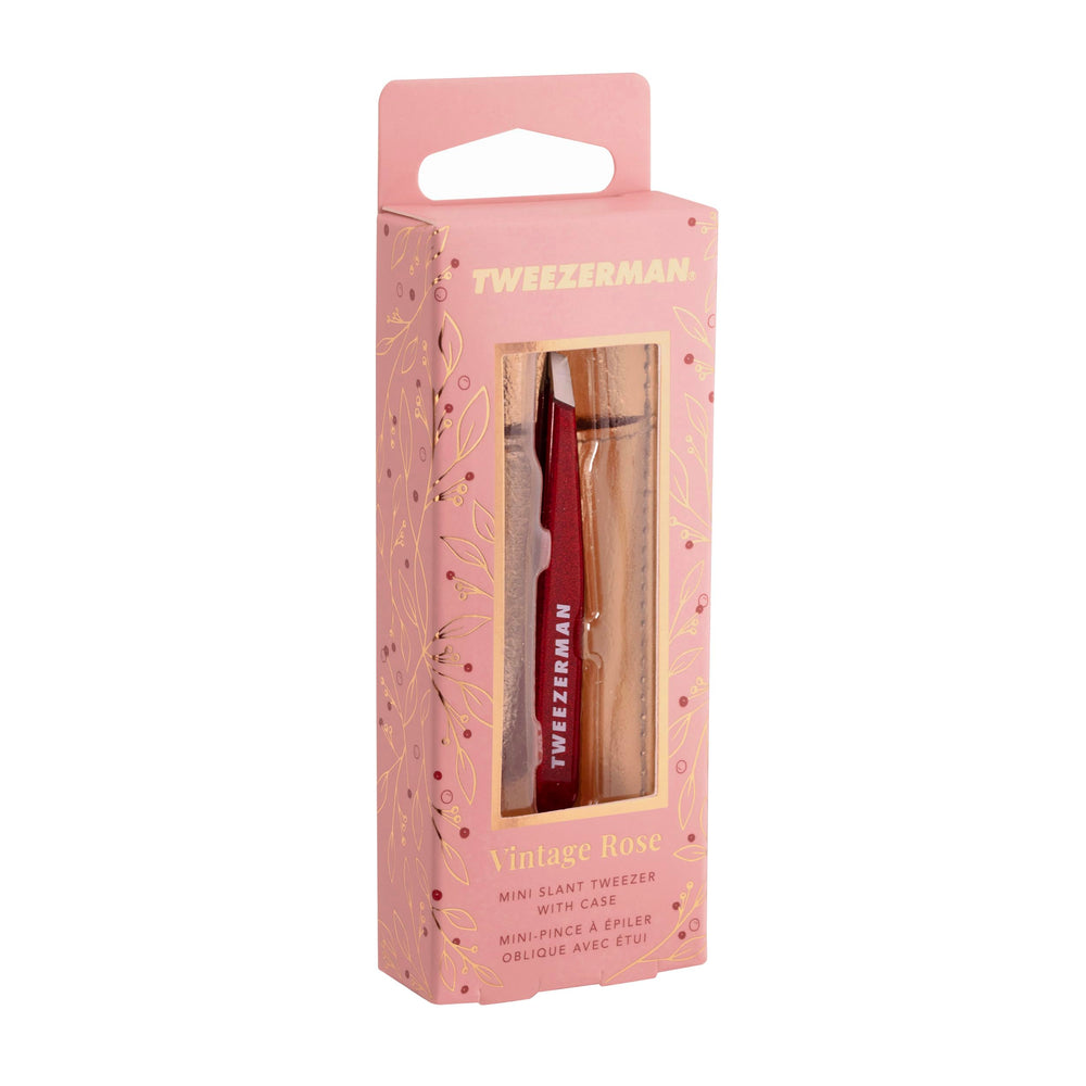 Tweezerman Vintage Rose design close-up, limited-edition aesthetics.
