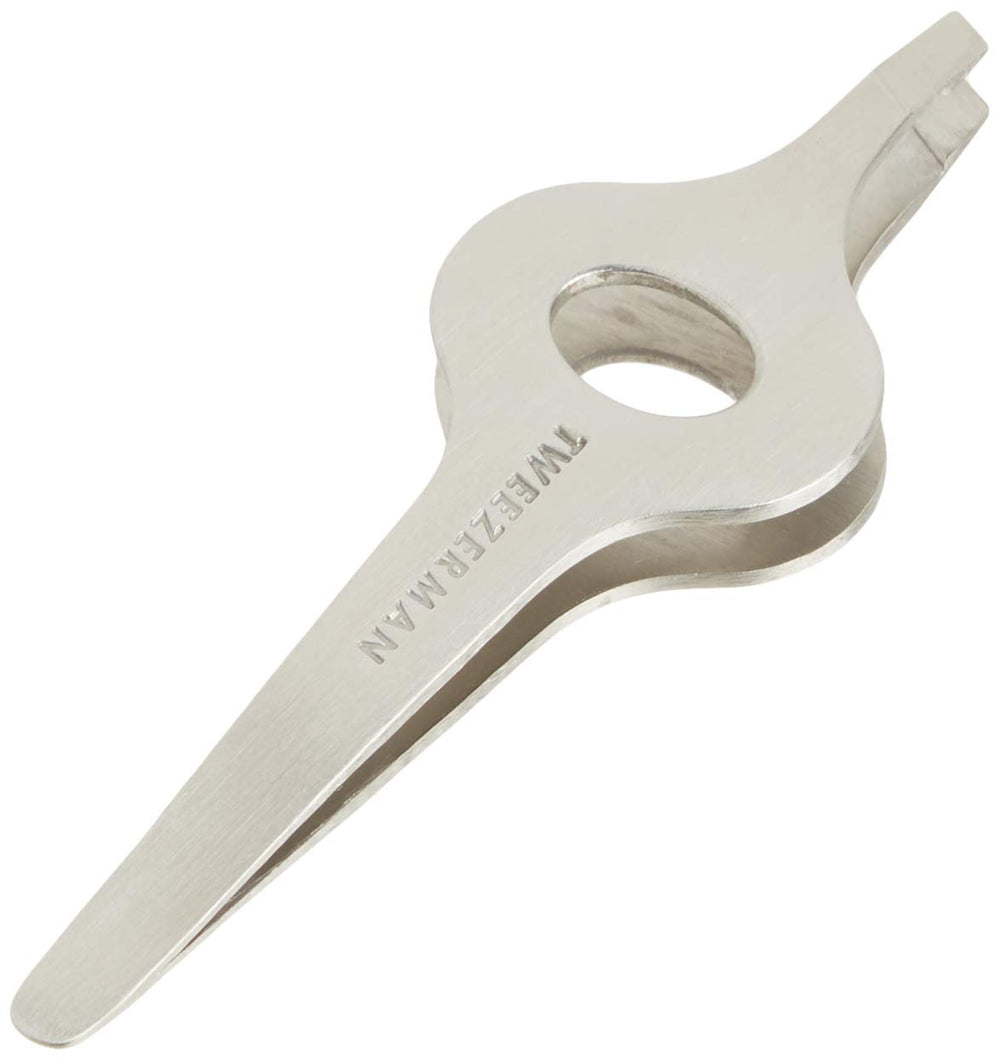 Tweezerman Wide Grip Slant Tweezer ergonomic-design highlights comfortable grip reducing hand strain during use.