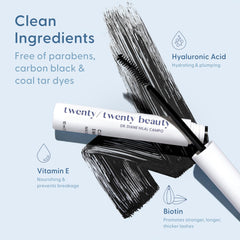 Twenty/Twenty Clean Sweep Mascara lashes before applying for natural look