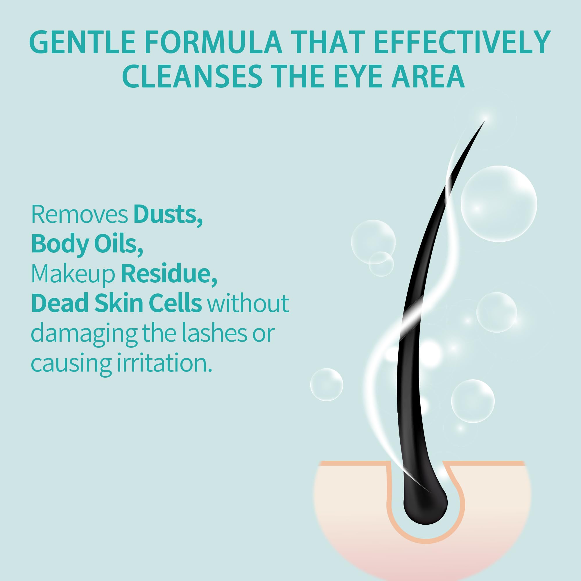 TWILASH BY DLY eye-friendly foam ready for easy application around eyes