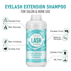 TWILASH BY DLY lash cleanser foam dispense—eye-friendly lather for safe makeup removal.