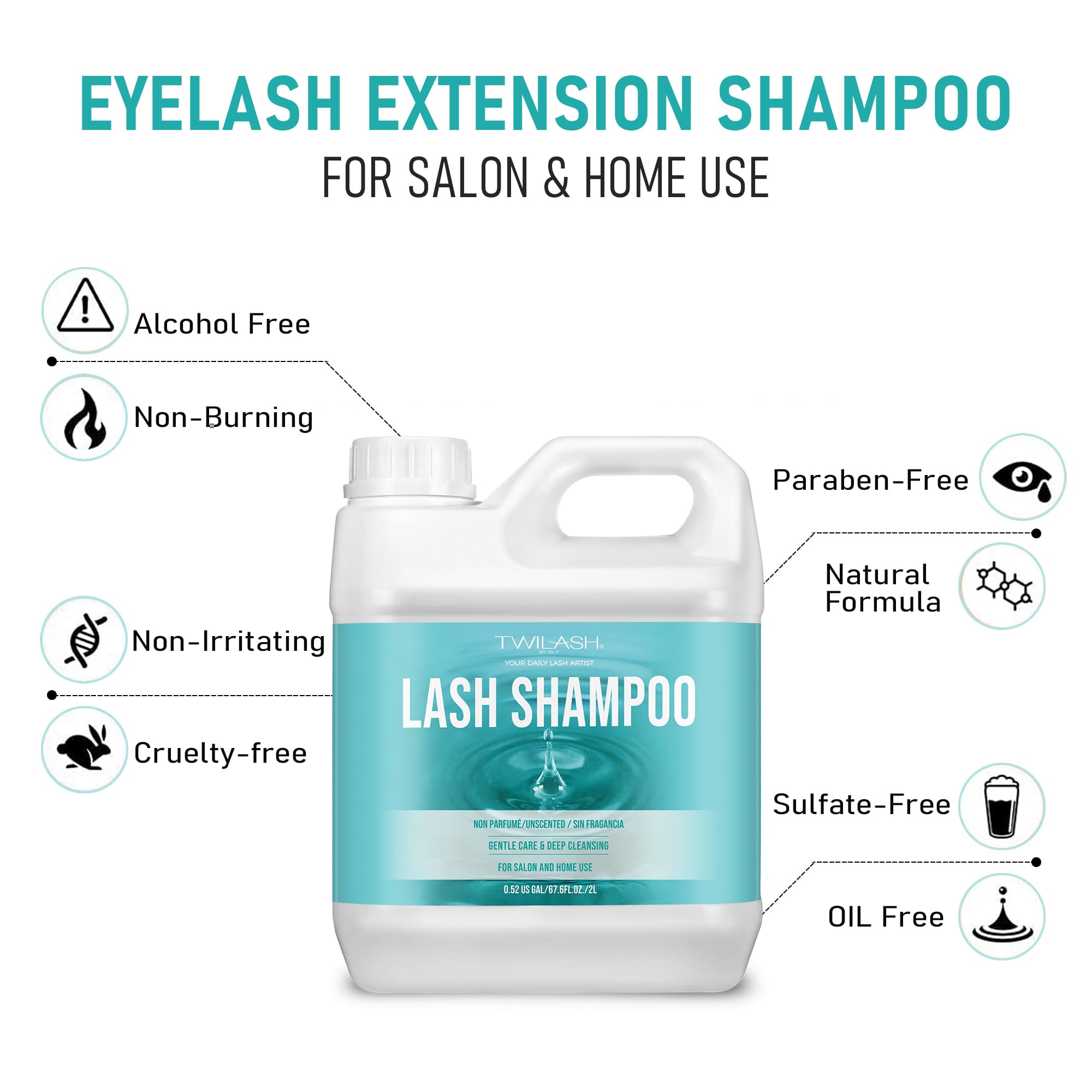 TWILASH BY DLY lash cleanser foamy lather showing light, creamy texture