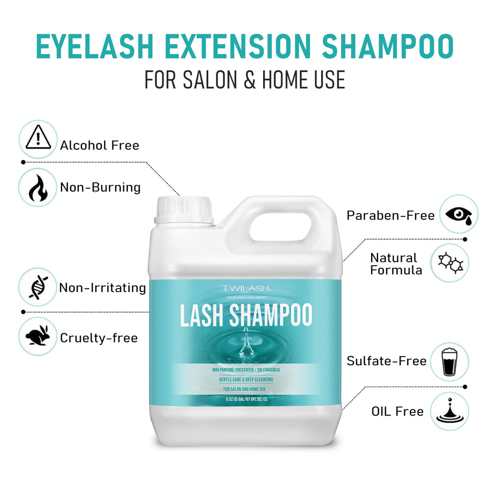 TWILASH BY DLY lash cleanser foamy lather showing light, creamy texture