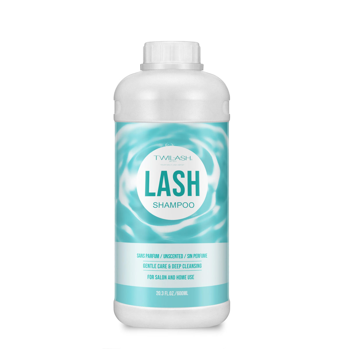 TWILASH BY DLY lash shampoo 600ml bottle front—bulk supply for professional salons and home use.