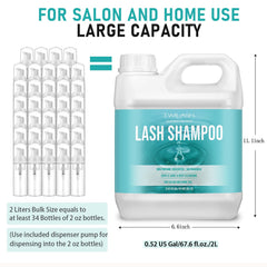 TWILASH BY DLY lash shampoo pump head closeup for precise dispensing