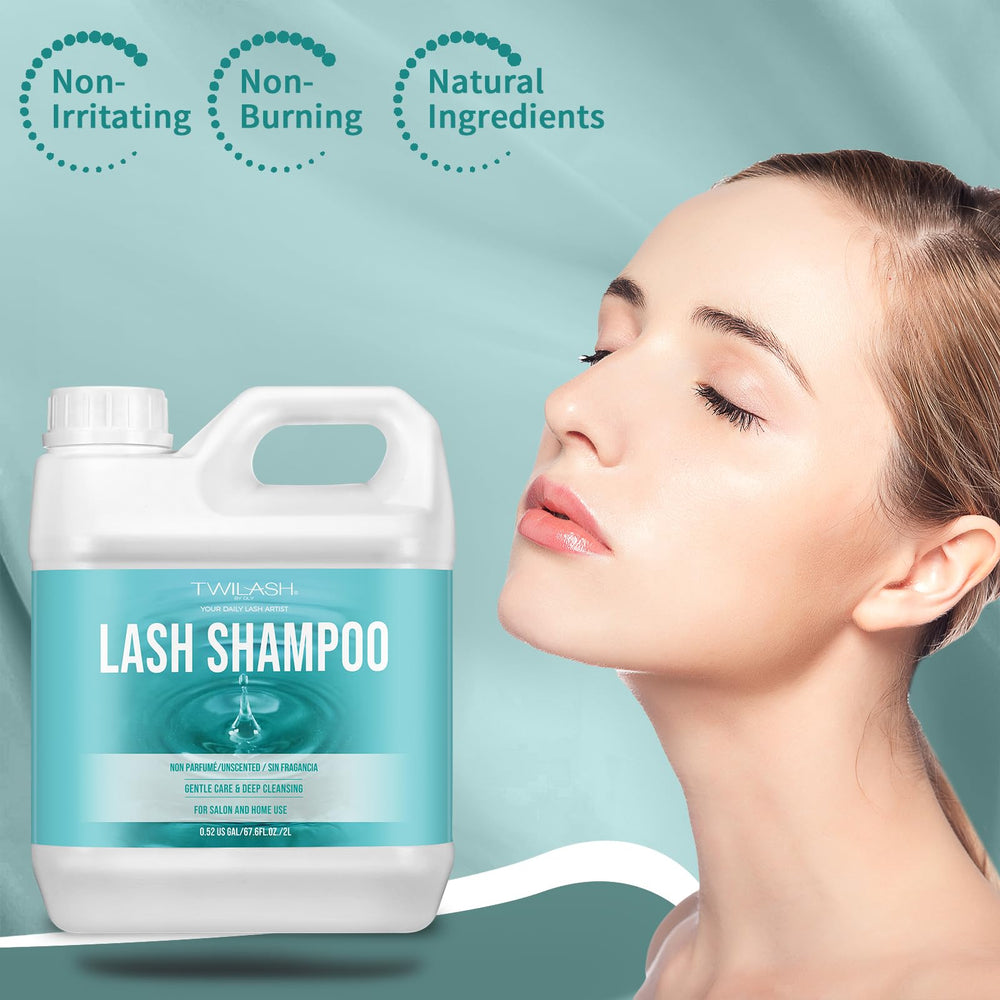 TWILASH BY DLY product in salon and home setting, versatile lash cleansing