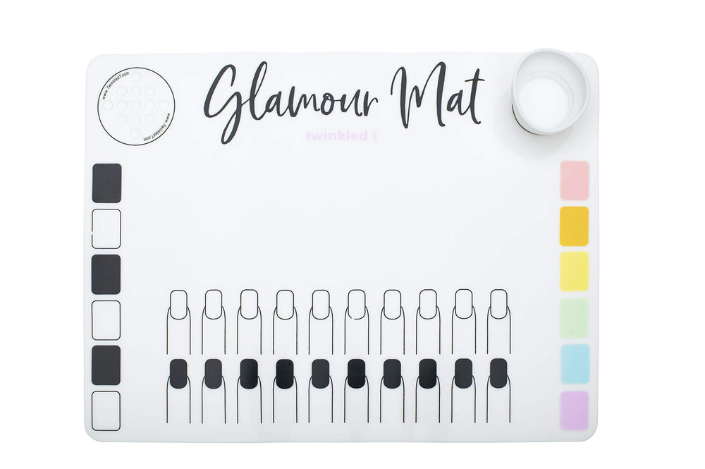 Twinkled T Glamour Mat: taza para marmoleado en agua, para mezclar líquidos sin desorden.