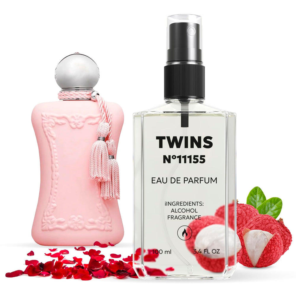TWINS PARFUM Impression Delina bottle front view, ideal for daily floral elegance.