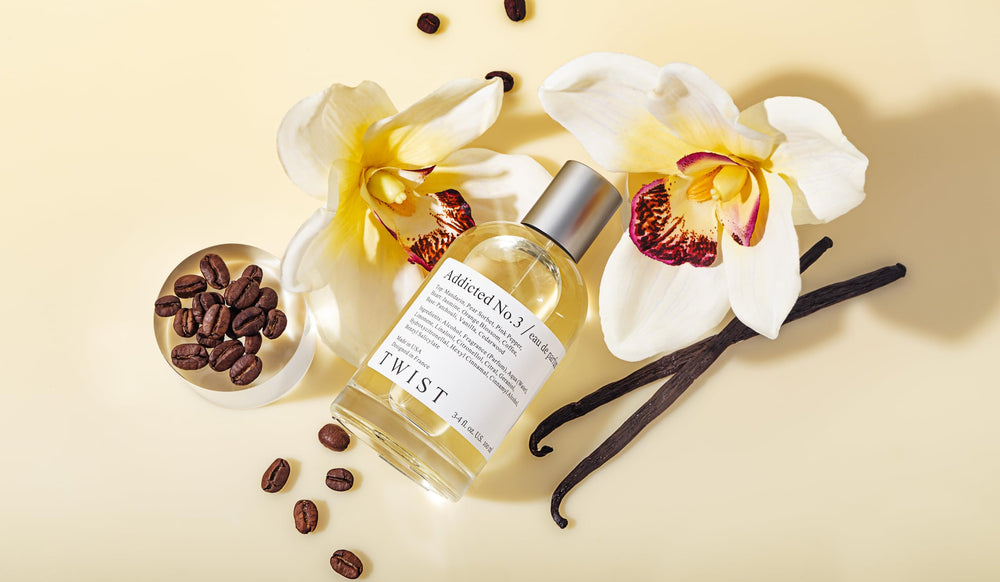 Twist Addicted No. 3 skin swatch—long-lasting fragrance for all-day wear.