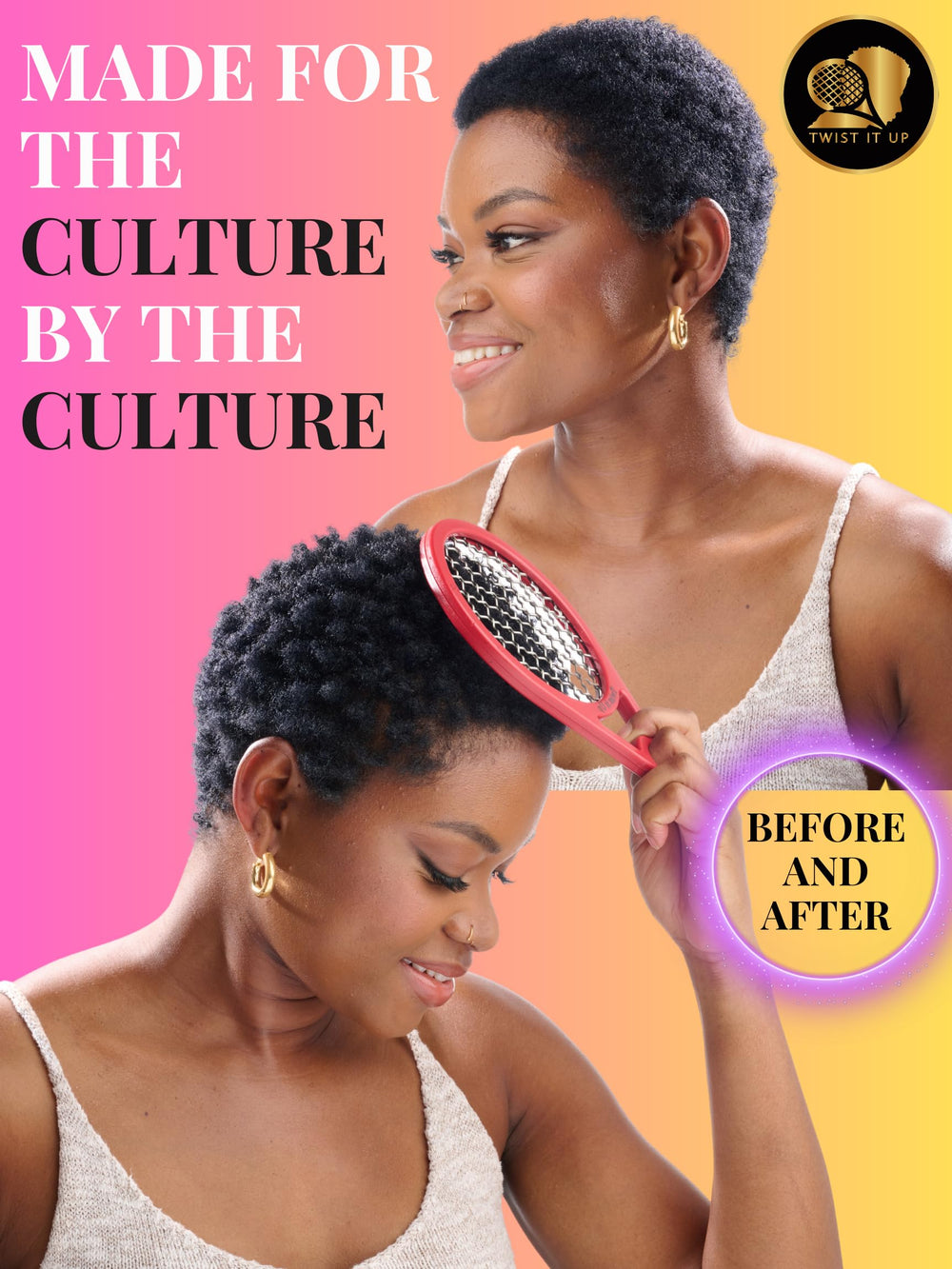 Twist It Up Comb Washable surface allows easy cleaning without oil absorption.