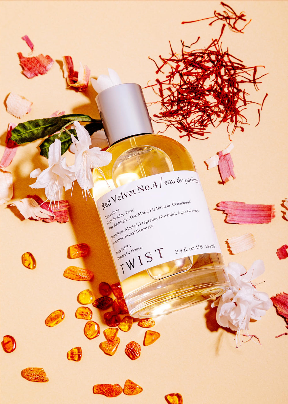 Twist Red Velvet No. 4 crystal-cap bottle adds sophisticated detail