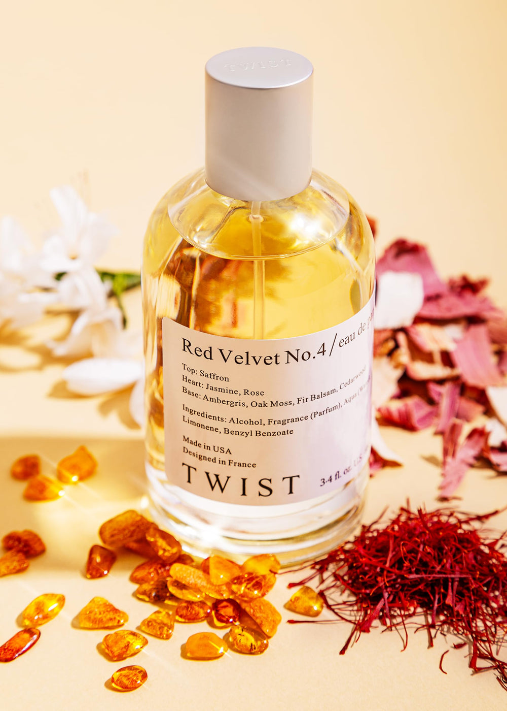 Twist Red Velvet No. 4 outer box design communicates premium fragrance experience