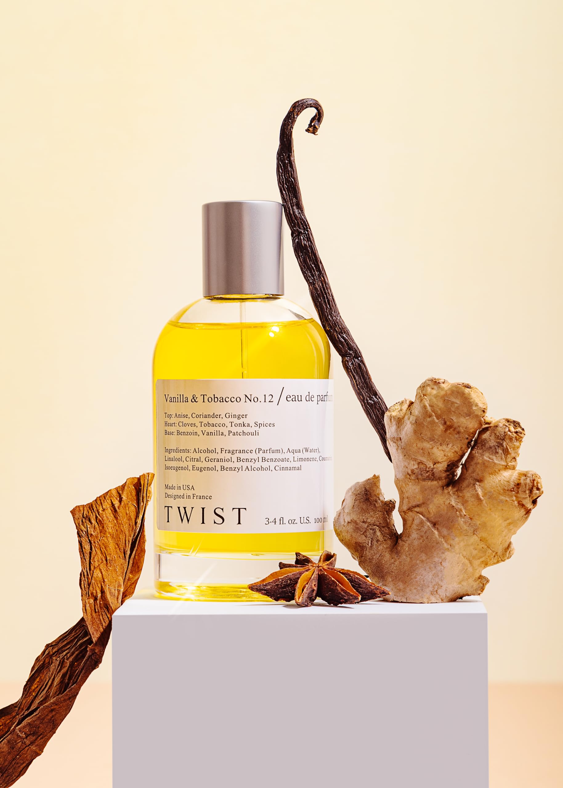 Twist Vanilla & Tobacco No. 12 in-store display presenting a versatile unisex option.