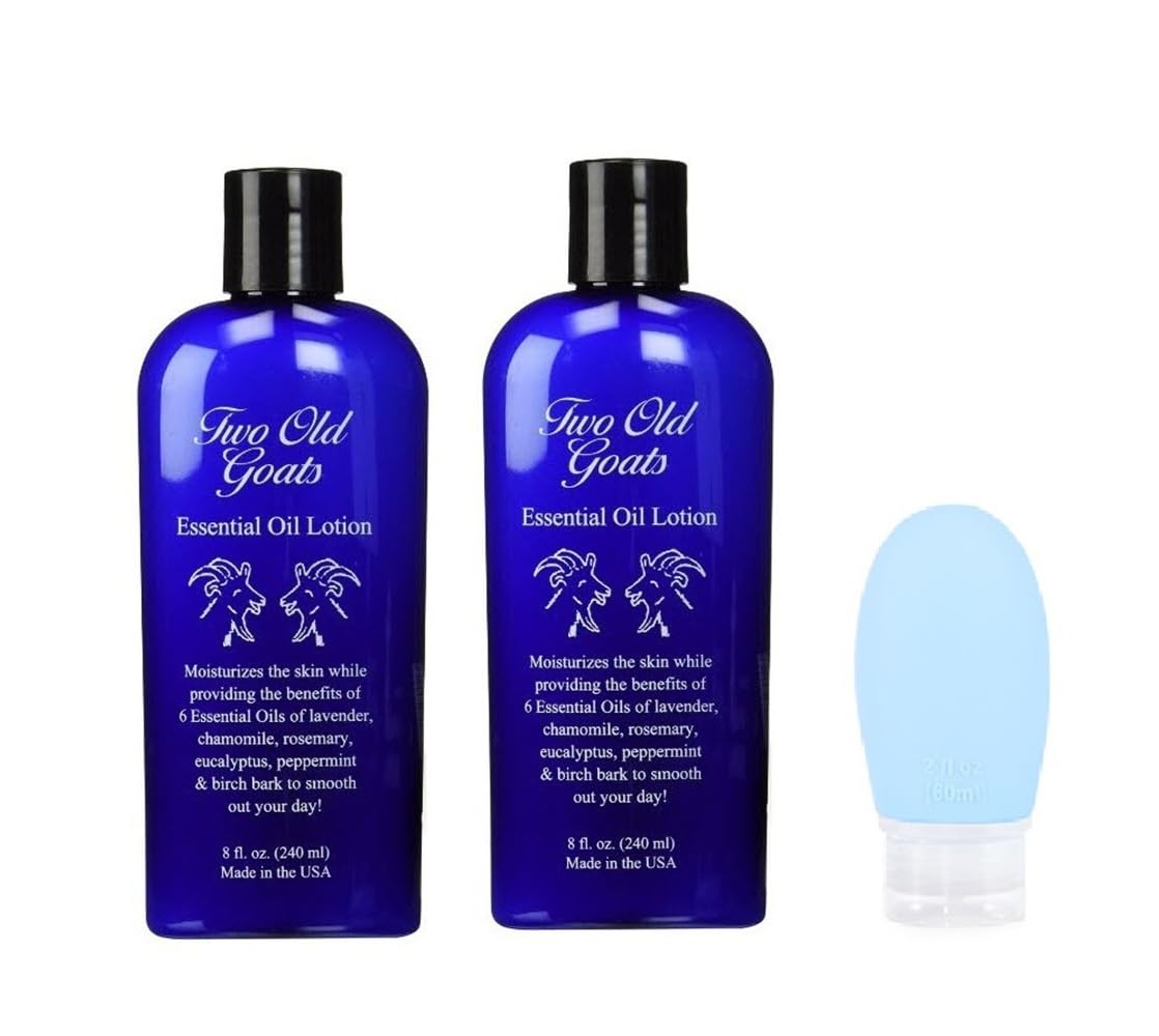 Two Old Goats lotion 8oz pump bottle for on-the-go hydration with travel-friendly design