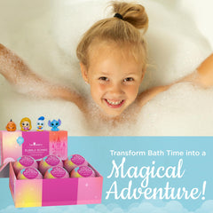 Two Sisters princess bath bombs gift-ready packaging ideal for birthdays and holidays