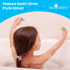 Two Sisters squishy bath bombs release fruity scents for a fun bath