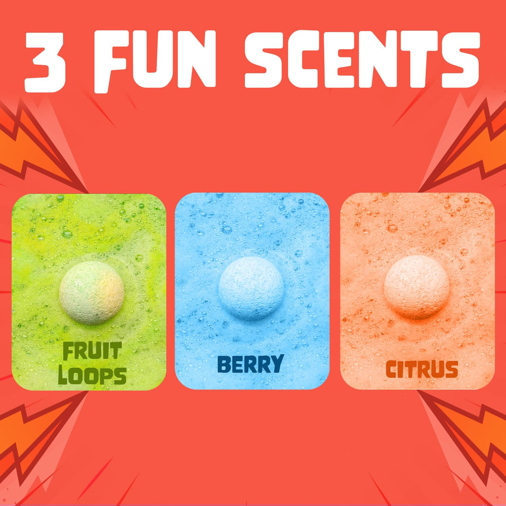 Two Sisters bath bombs with fruity scents brighten bath time