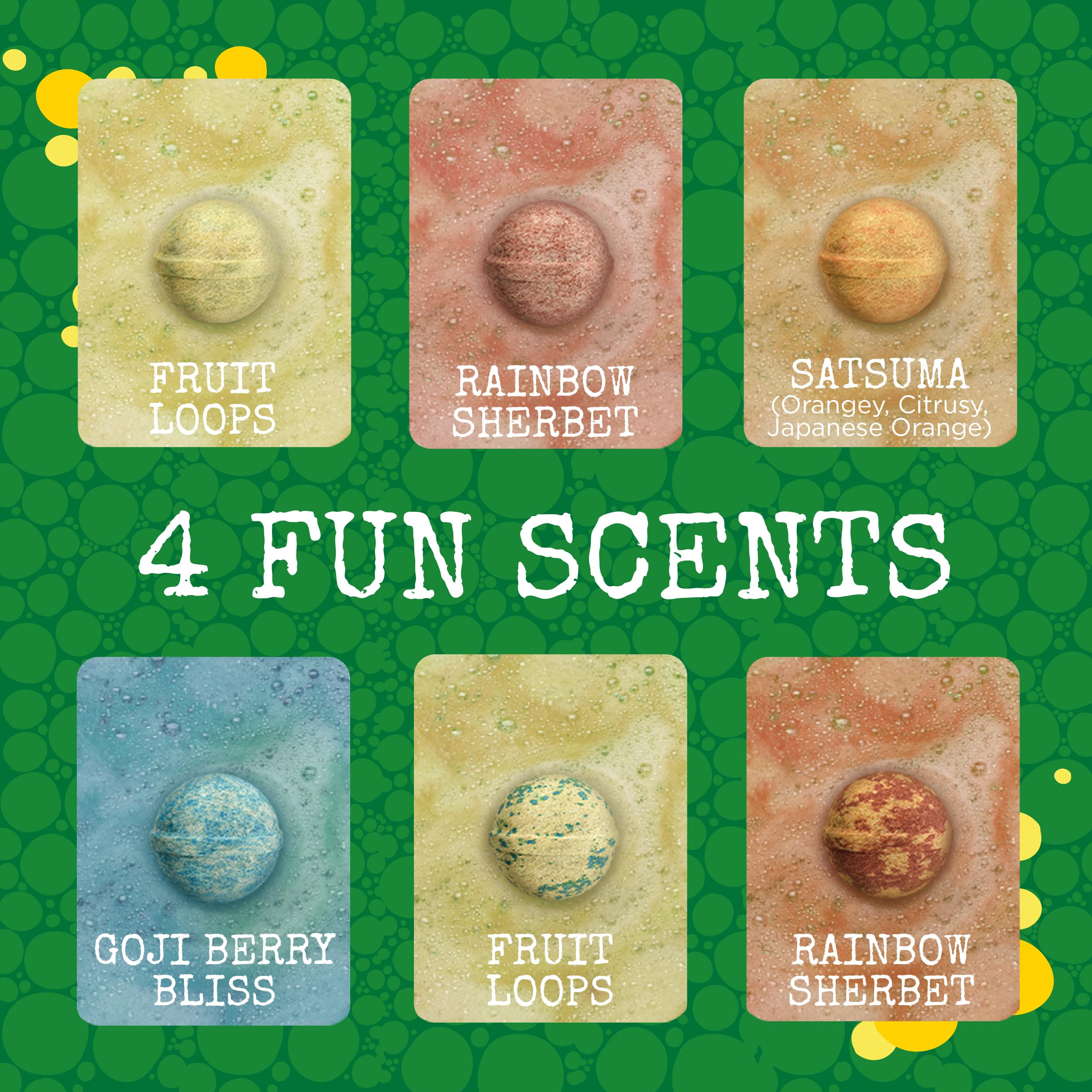 Two Sisters USA-made bath bombs use skin-safe ingredients and prevent tub staining.