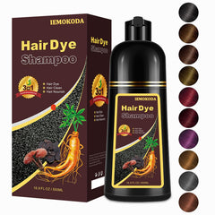 TYAYW Light Brown Hair Dye Shampoo bottle shows 3 in 1 formula for home color