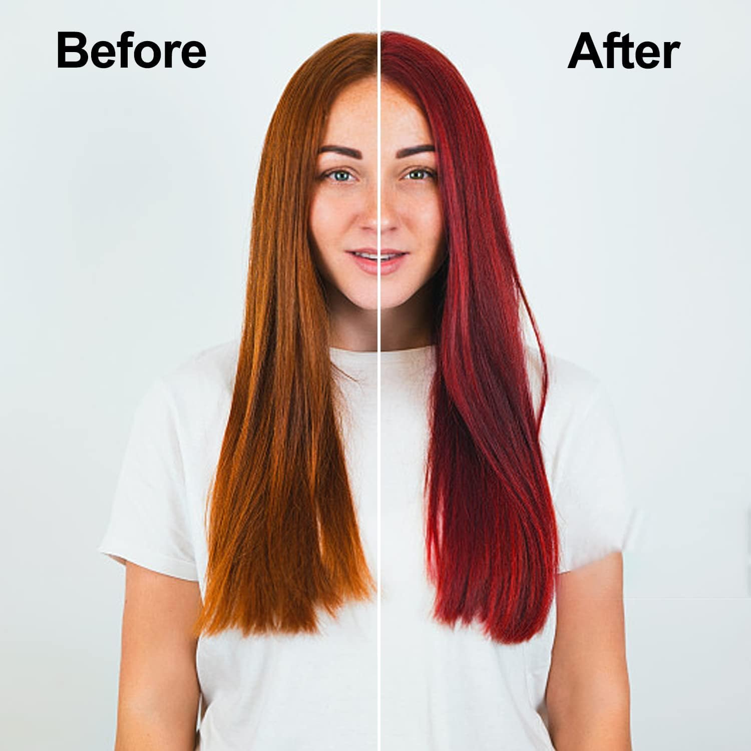 TYAYW Wine Red Hair Dye Shampoo applied to dry hair for quick color refresh