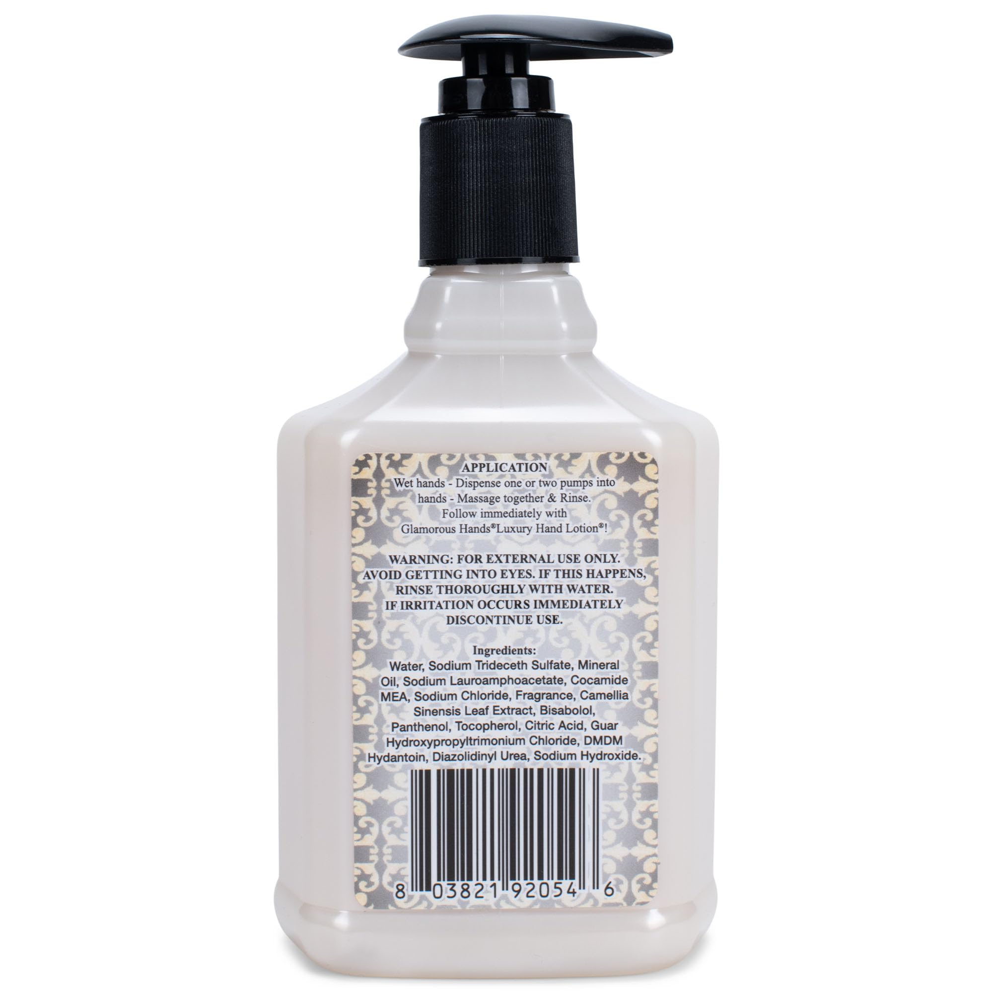 Tyler Candle Company Diva Hand Wash lather showcases moisture for soft skin.