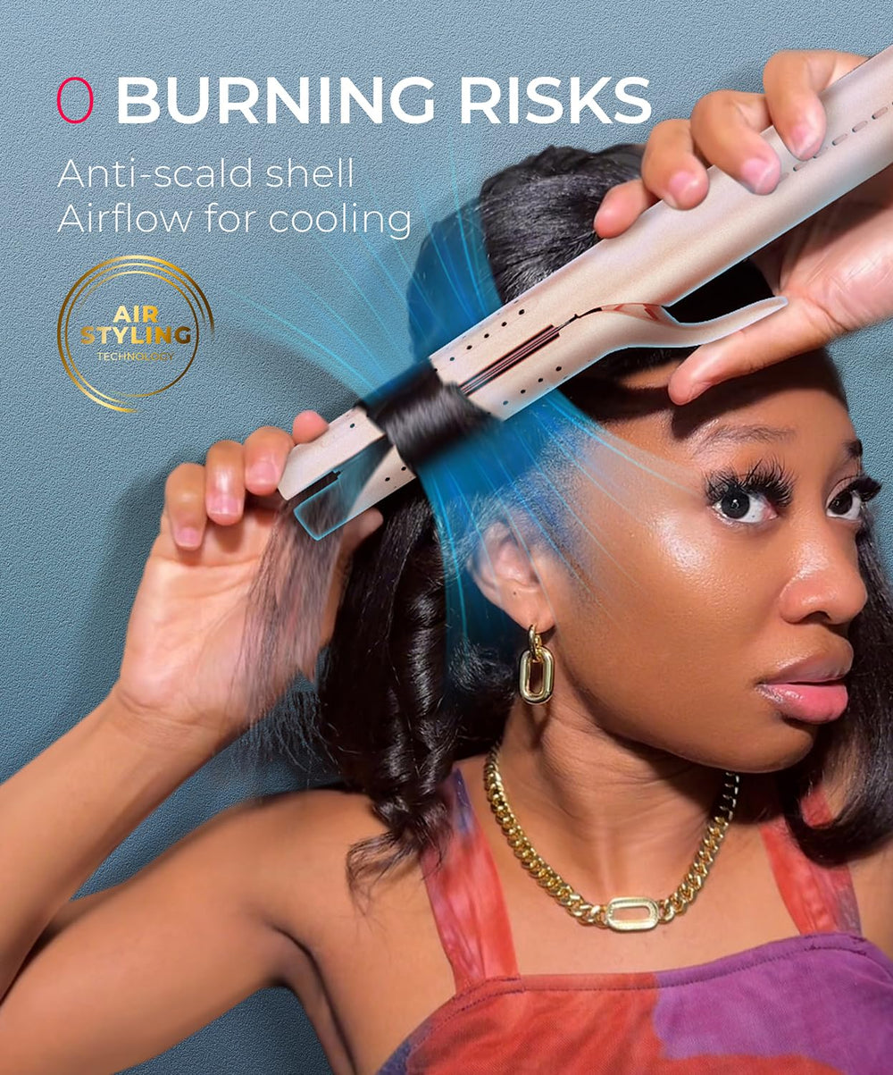 TYMO Airflow 2.0 curling iron silicone anti-tangle tips prevent pulling