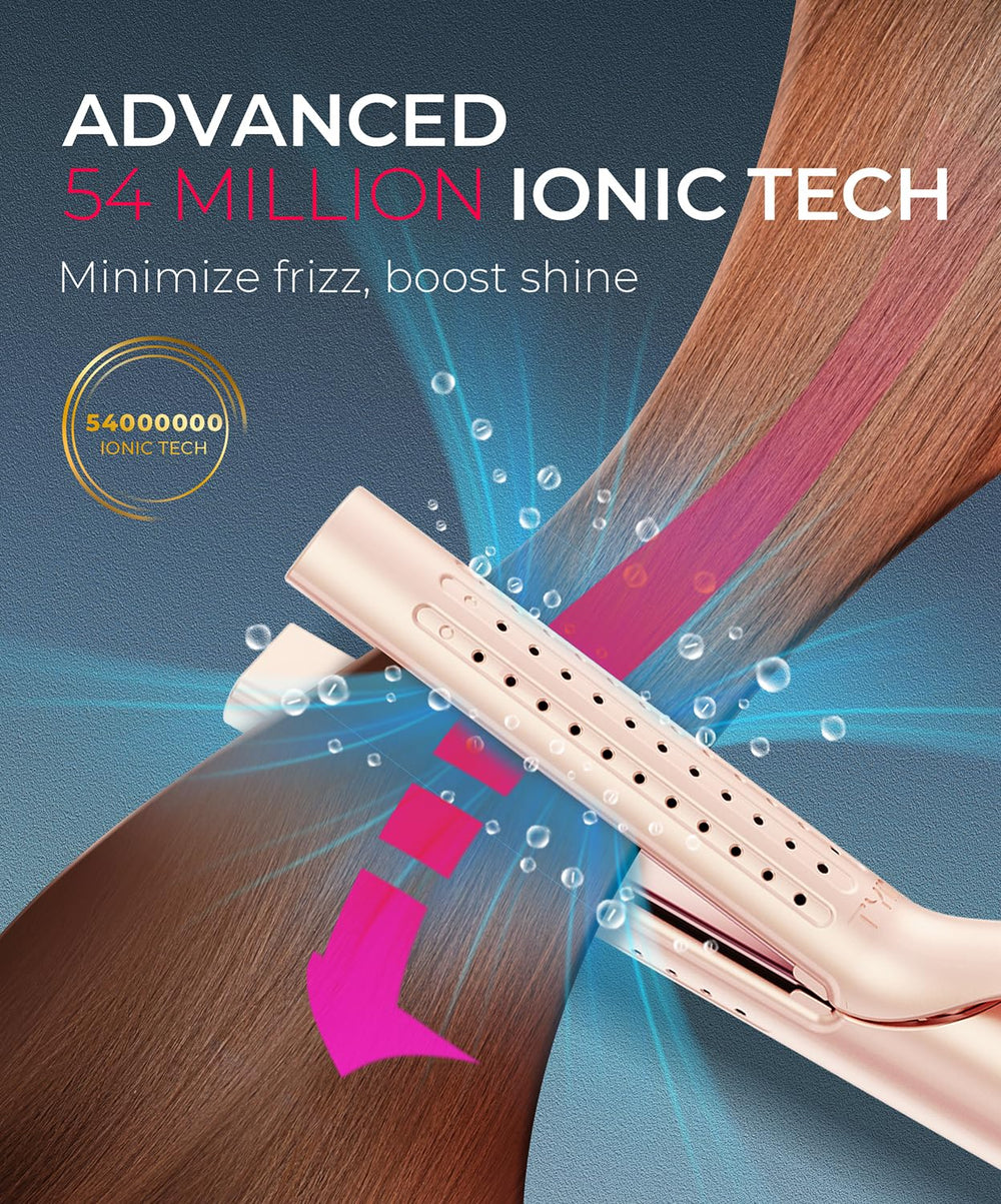TYMO Airflow 2.0 curling iron travel-ready dual voltage in Gold Blush