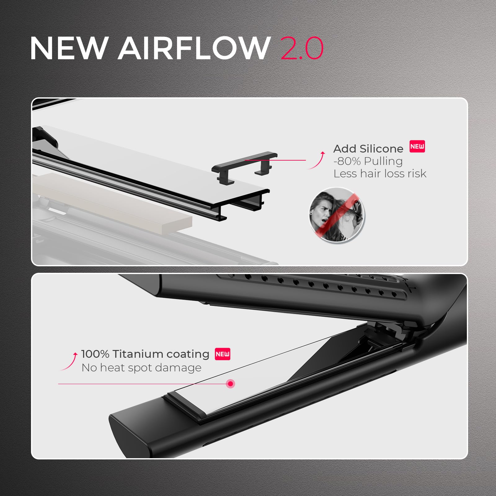 TYMO Airflow 360° airflow and ionic vents lock in shine and reduce frizz