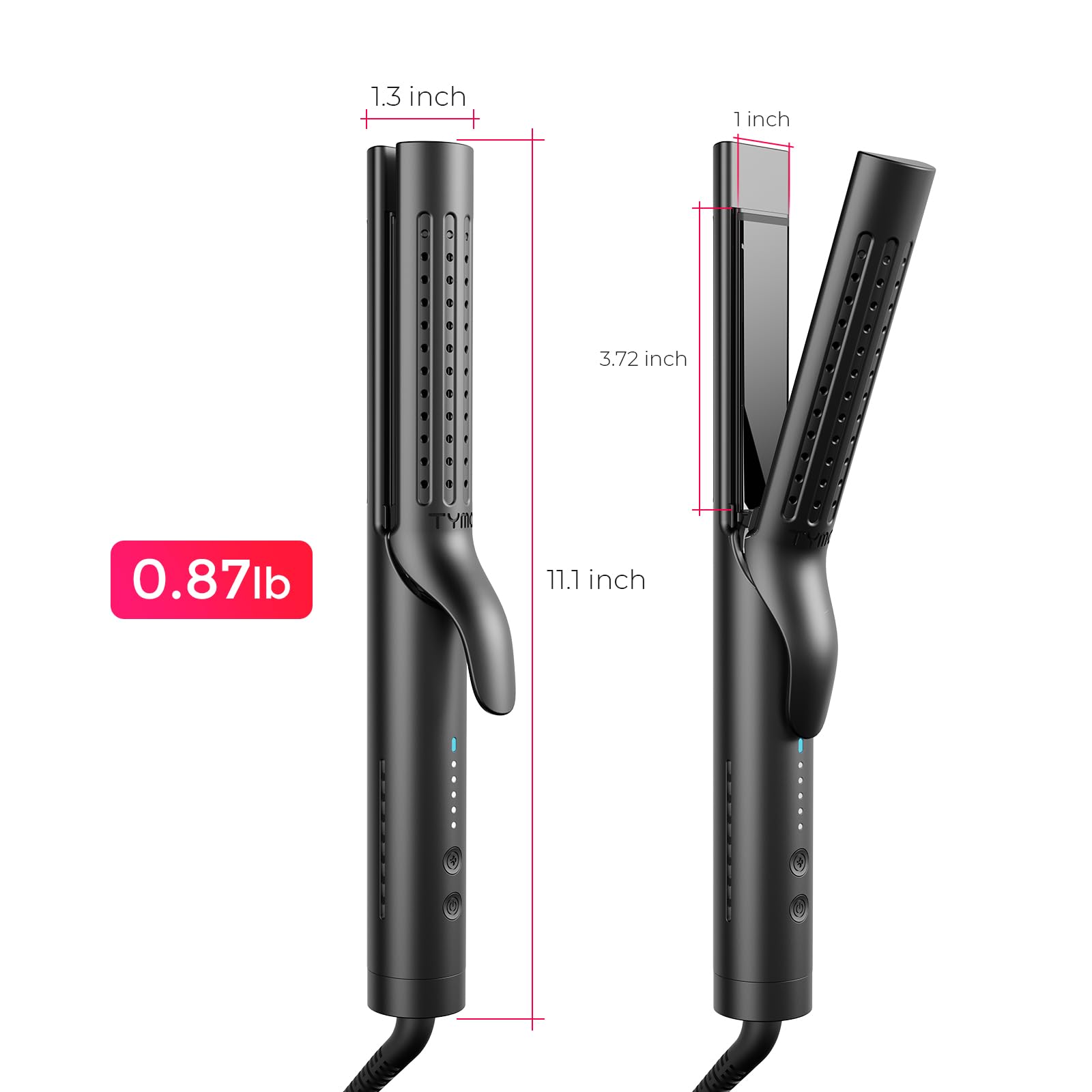 TYMO Airflow dual voltage travel-friendly design for global styling