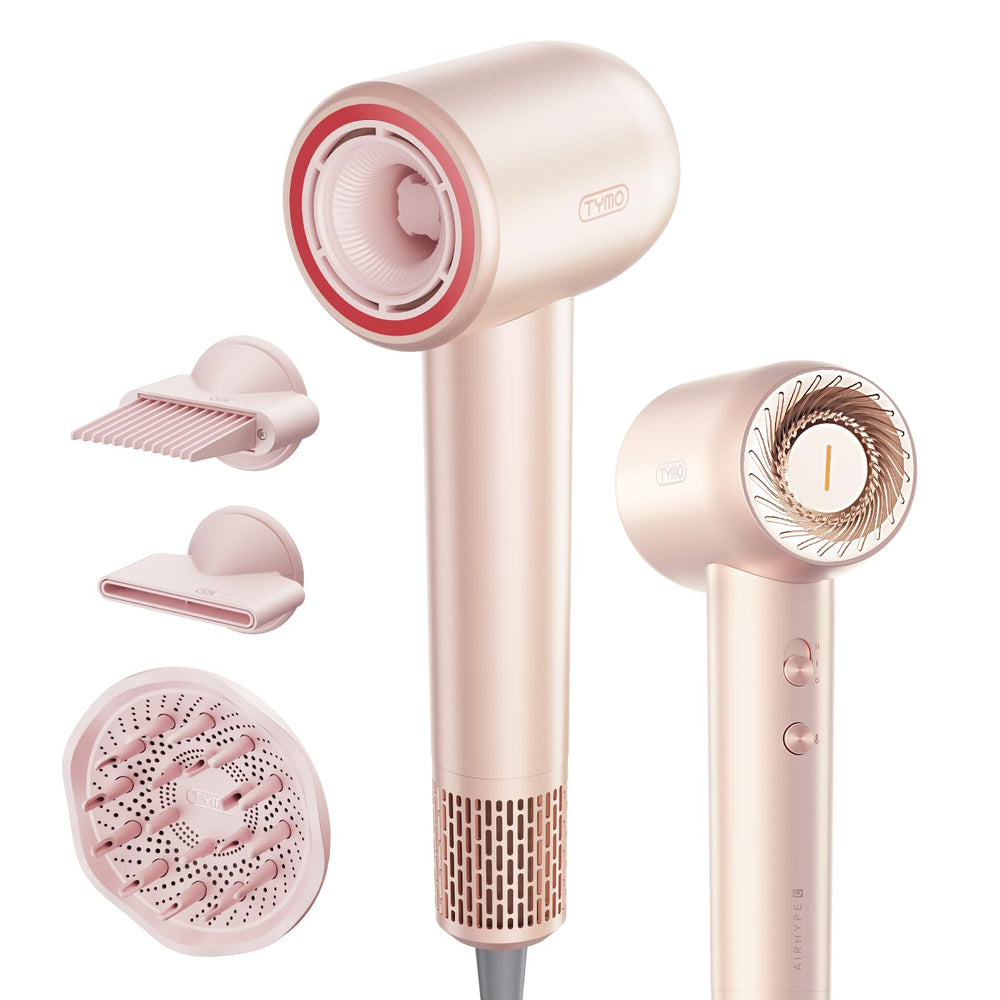 TYMO AIRHYPE Compact dryer front view, showcasing powerful airflow for fast styling.