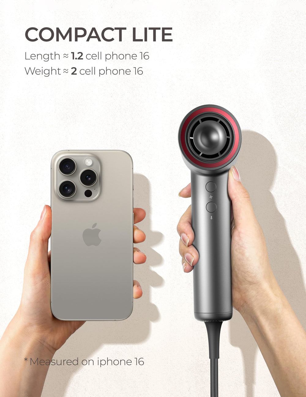 TYMO AIRHYPE Lite featherweight design emphasizes 0.8 lb weight for easy handling.