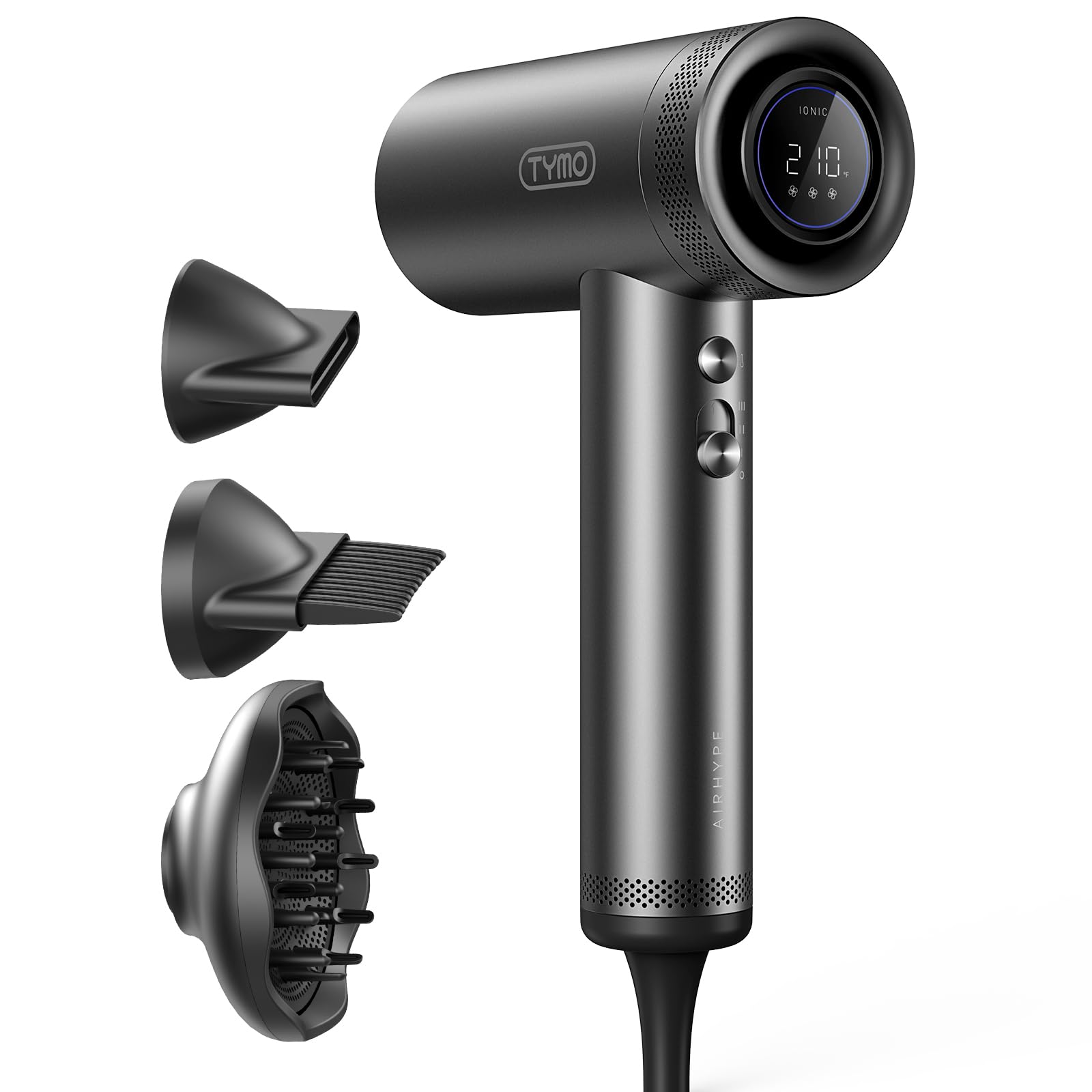 TYMO AirHYPE motor close-up highlighting rapid drying capability