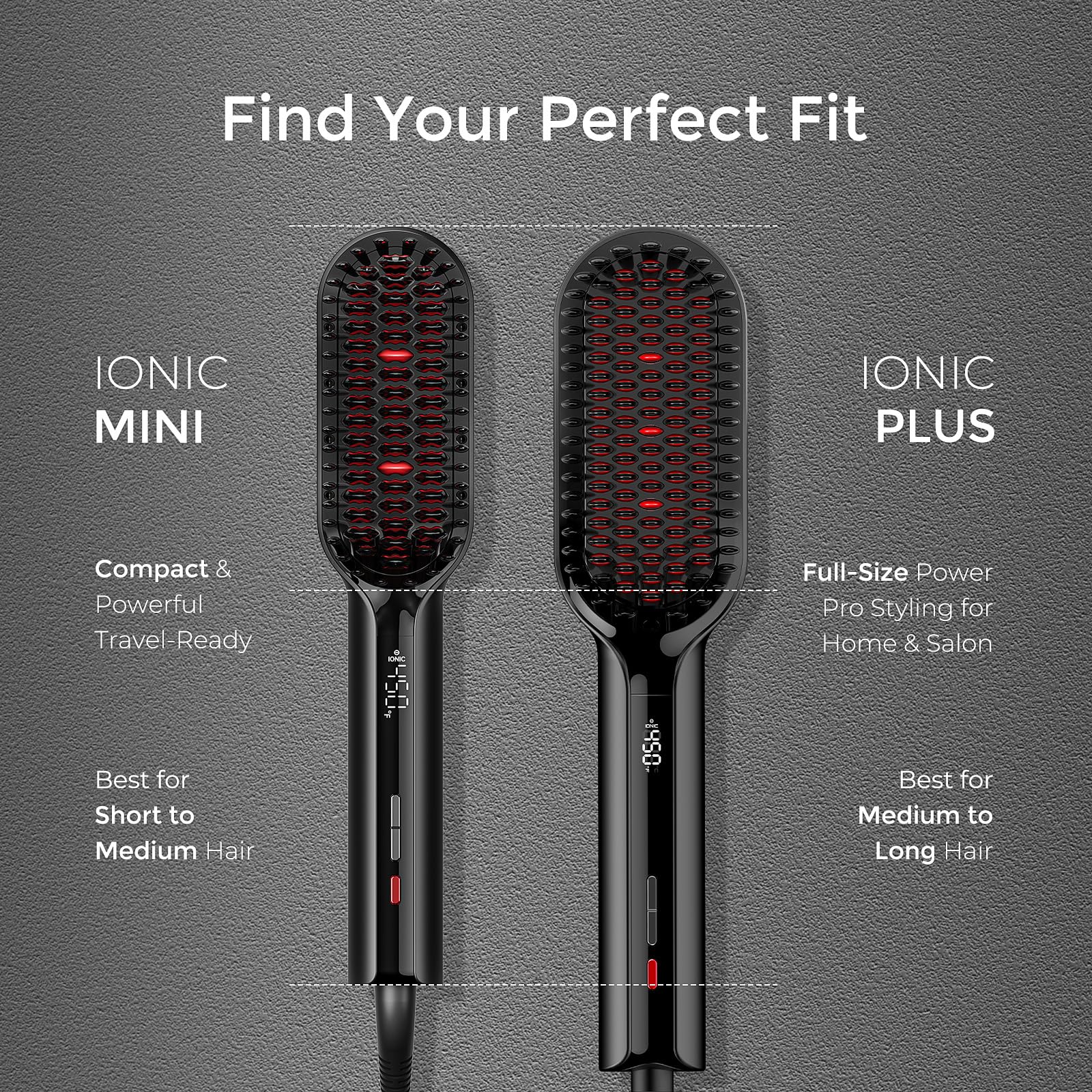 TYMO cool-tip and side bristles help prevent burns during use