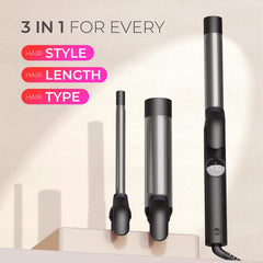 TYMO curling iron set one-inch barrel delivers versatile waves for everyday styles