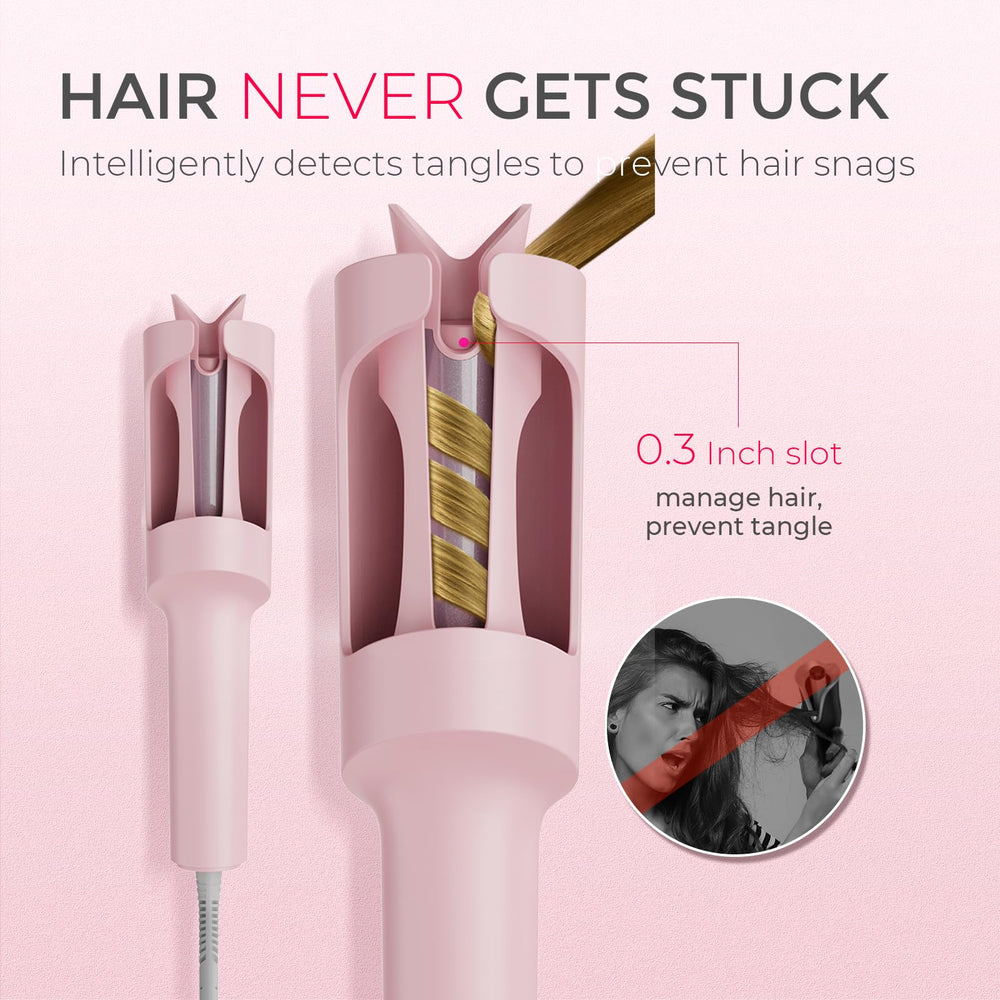 TYMO CurlPro anti-tangle mechanism ensuring smooth curling