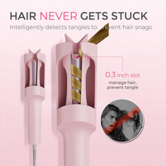 TYMO CurlPro anti-tangle mechanism ensuring smooth curling