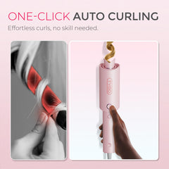 TYMO CurlPro auto-rotation feature demonstration for quick curls