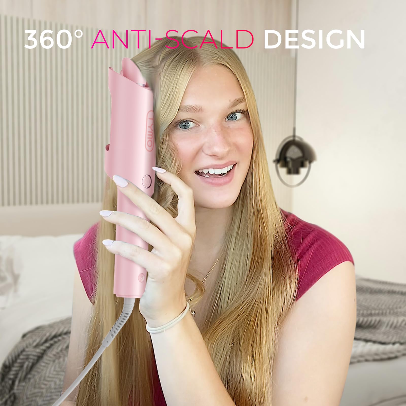 TYMO CurlPro 0.3 inch slot and hair guide for consistent curls
