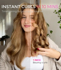 TYMO CURLPRO cool-touch-anti-tangle design keeps styling comfortable and safe.