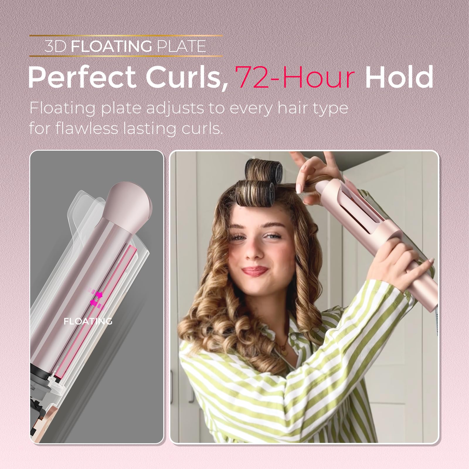 TYMO CurlPro Plus anti-scald design keeps hands safe during styling