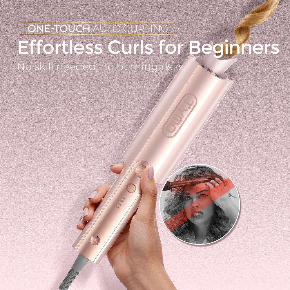 TYMO CurlPro Plus automatic operation demonstrating effortless curling