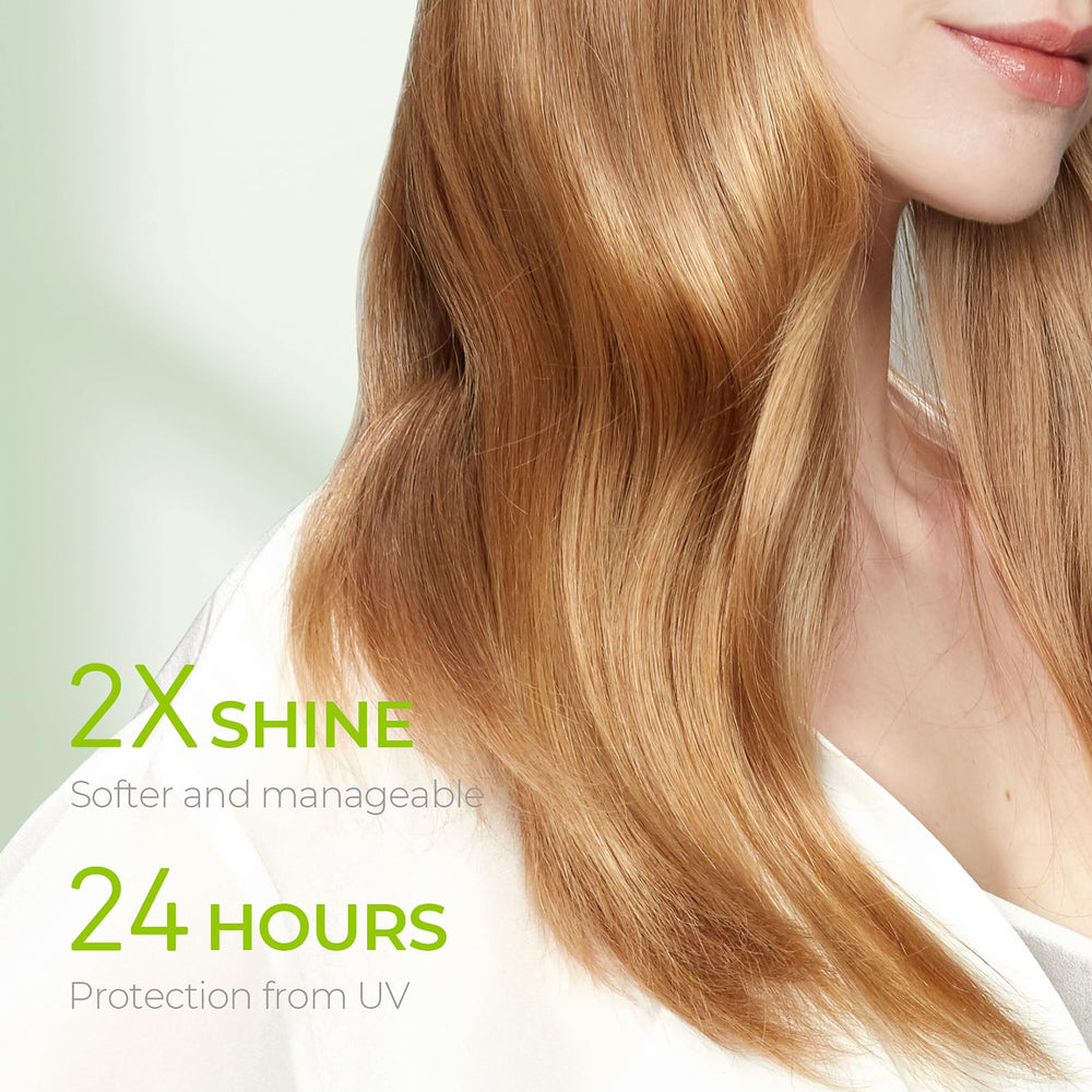 TYMO daily-uv-heat-protection image shows shield against sun and heat during styling.