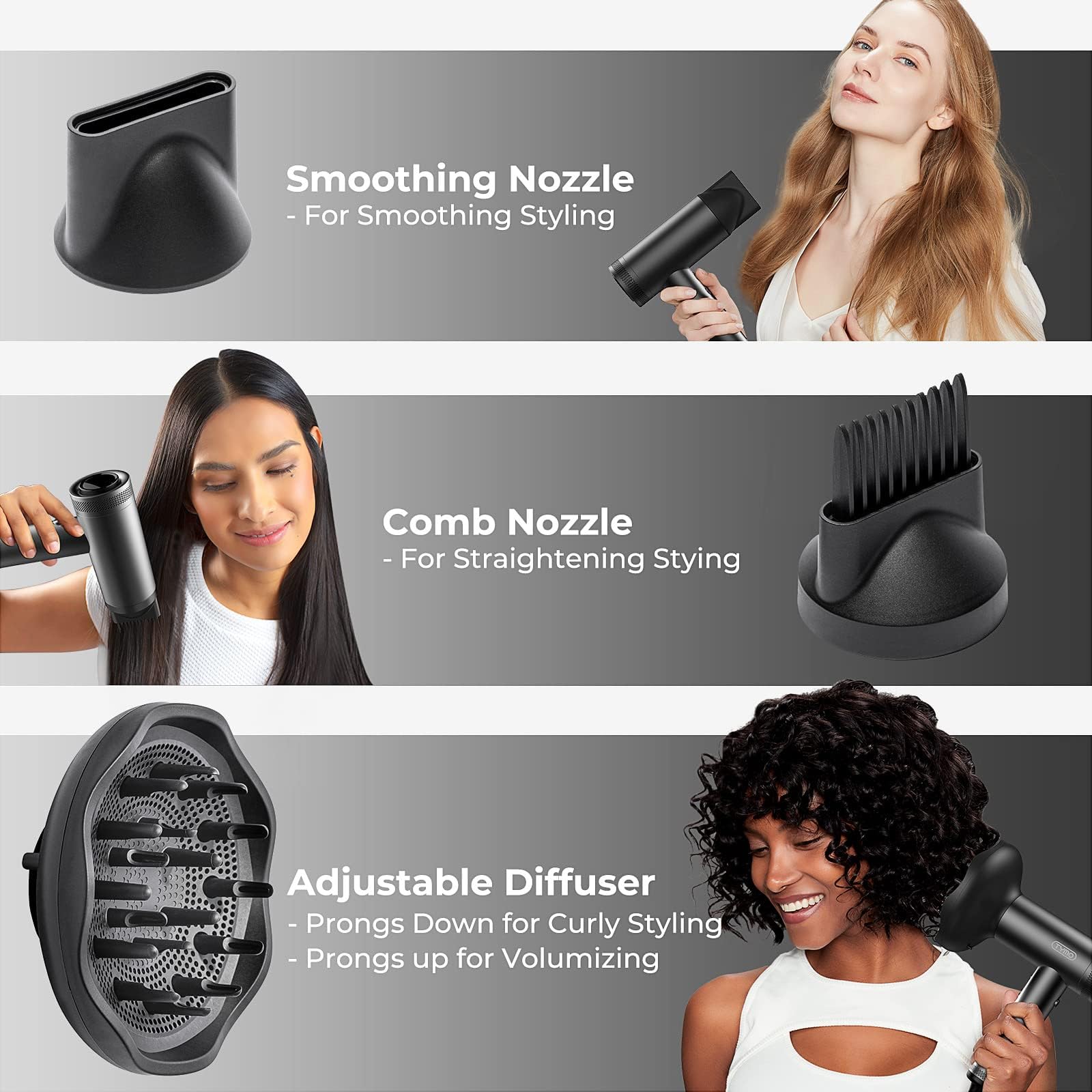 TYMO diffuser attachment for curling and volume boost