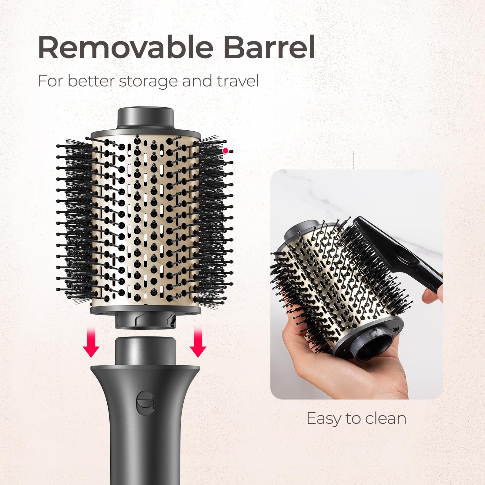 TYMO five-in-one tool combines dryer, volumizer, straightener, and curler