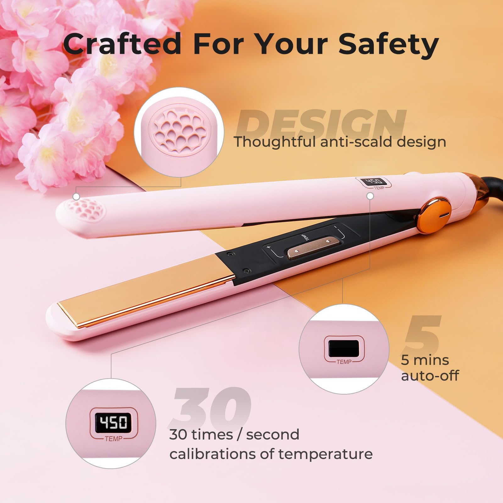 TYMO flat iron temperature memory keeps preferences handy