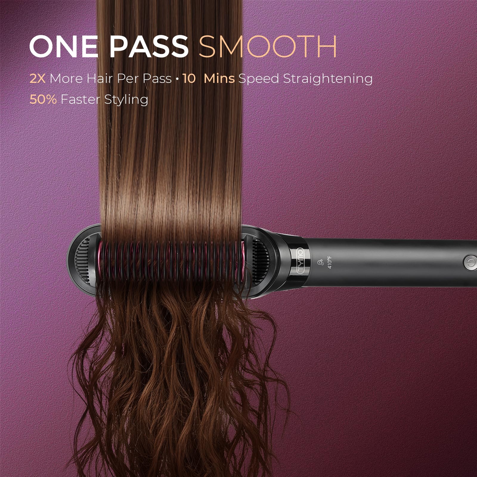 TYMO FLIPRO keratin-coated plates reduce roughness for smoother styling