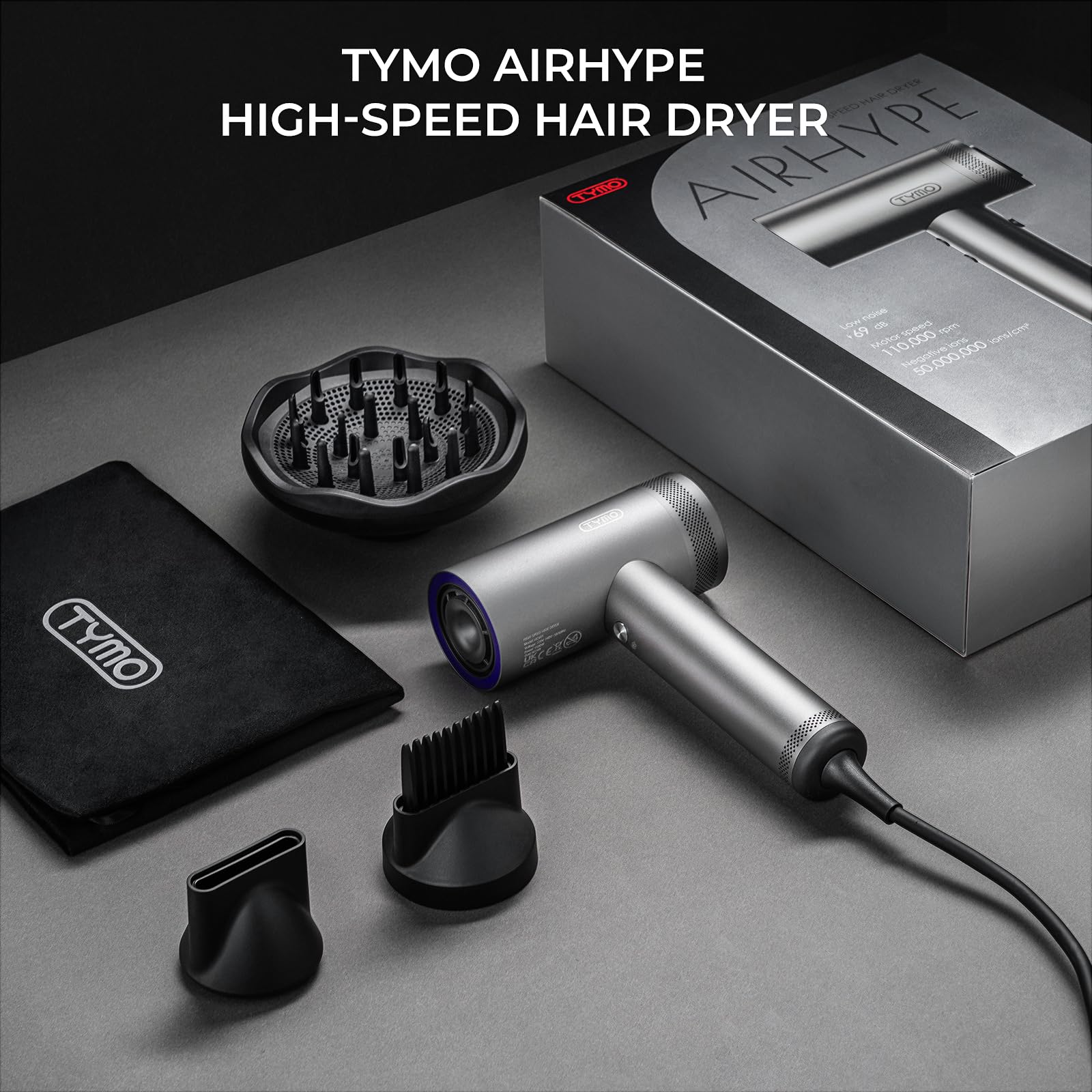 TYMO graphite finish adds modern look to styling tool