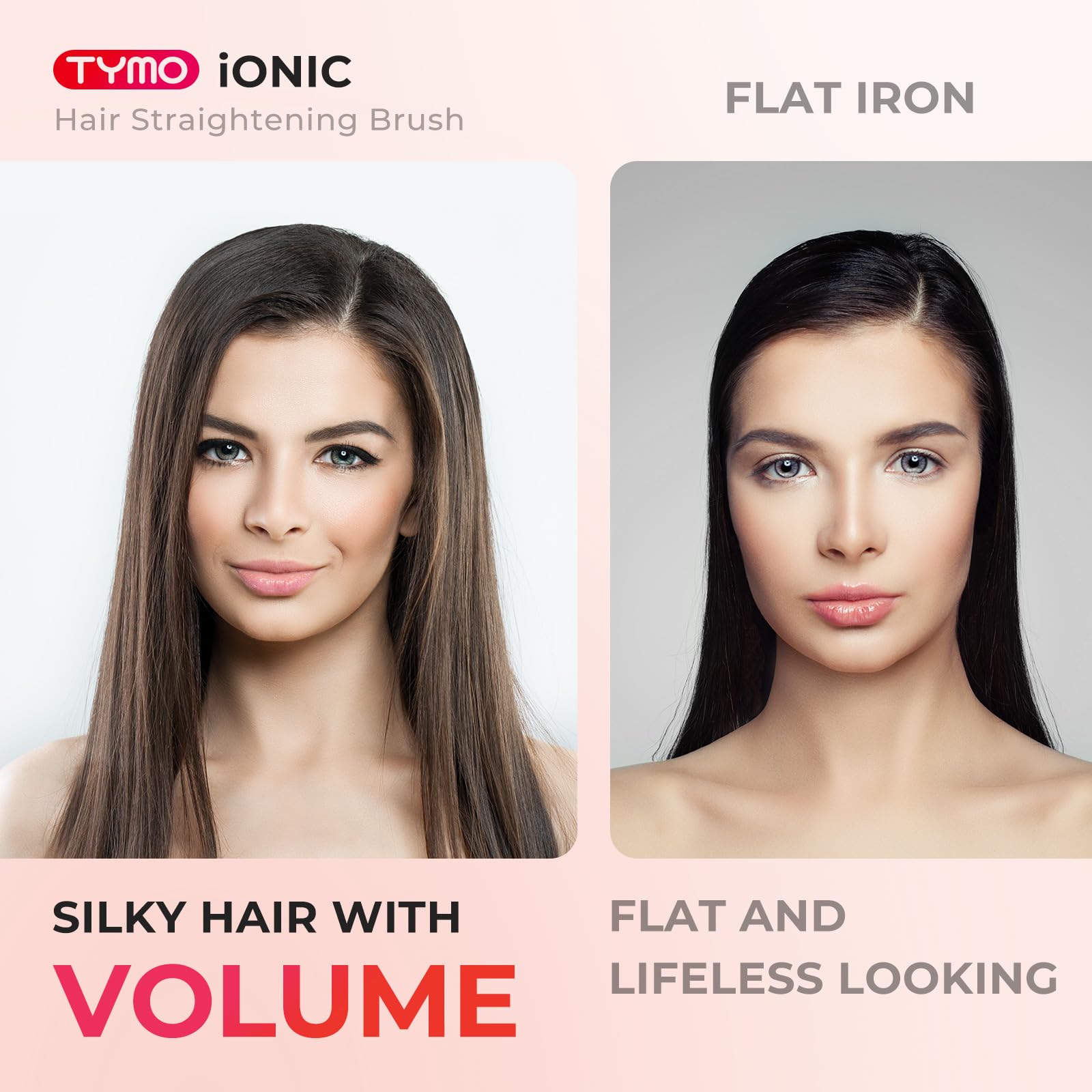 TYMO Ionic Hair Straightener Brush dual-voltage-world-ready styling anywhere