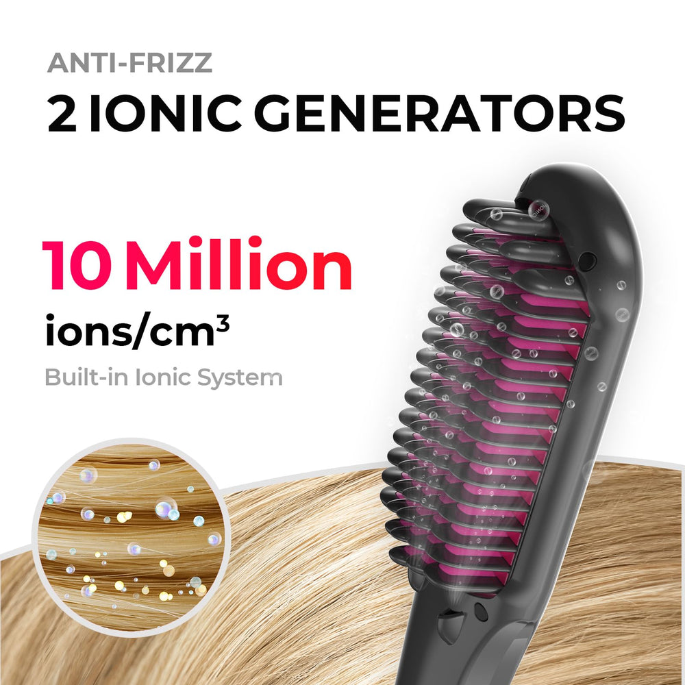 TYMO purple teeth deliver flexible heat for various hair types.